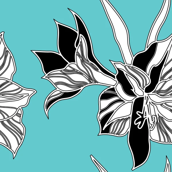 Vector patrón floral sin costura — Vector de stock