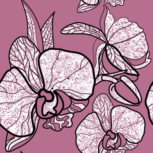 Vector patrón floral sin costura — Vector de stock