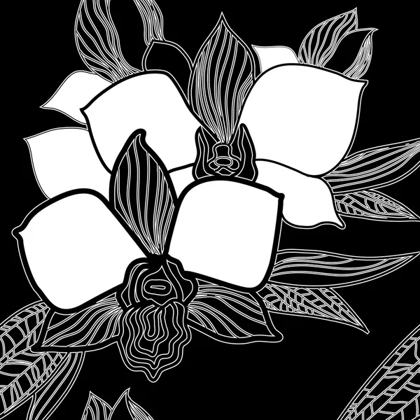 Vector patrón floral sin costura — Vector de stock