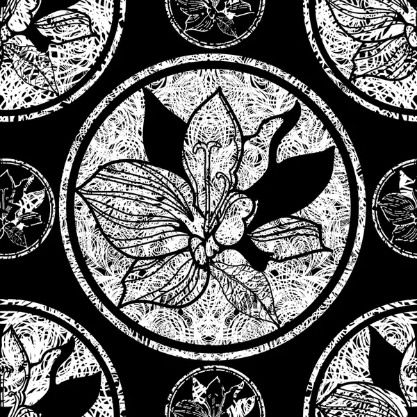 वेक्टर सीमलेस फूल पैटर्न — स्टॉक वेक्टर