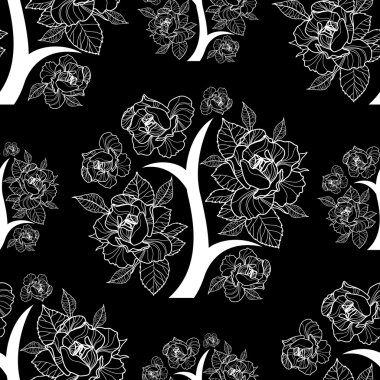 vektörsüz çiçek deseni