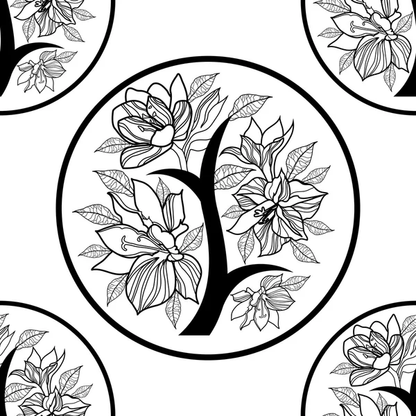 Вектор безшовний квітковий візерунок — стоковий вектор