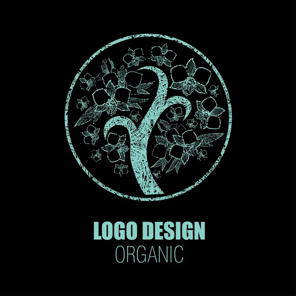 Logotipo natural orgánico — Vector de stock