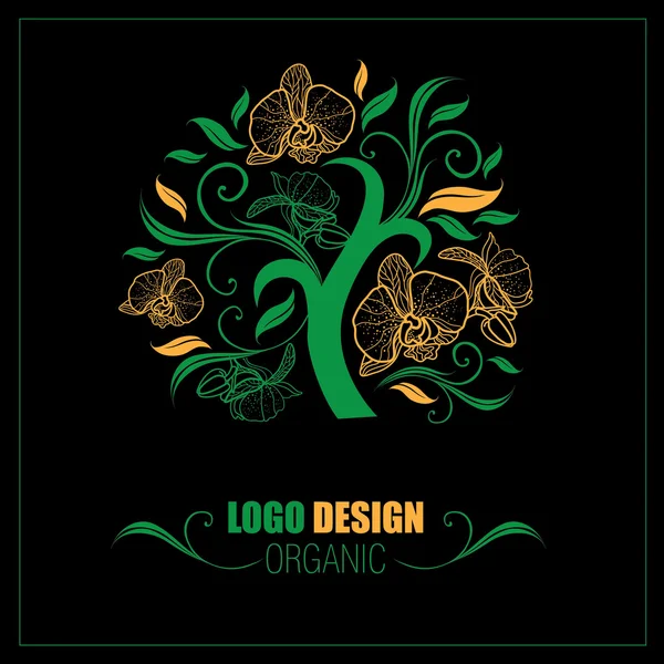 Logotipos naturales orgánicos — Vector de stock