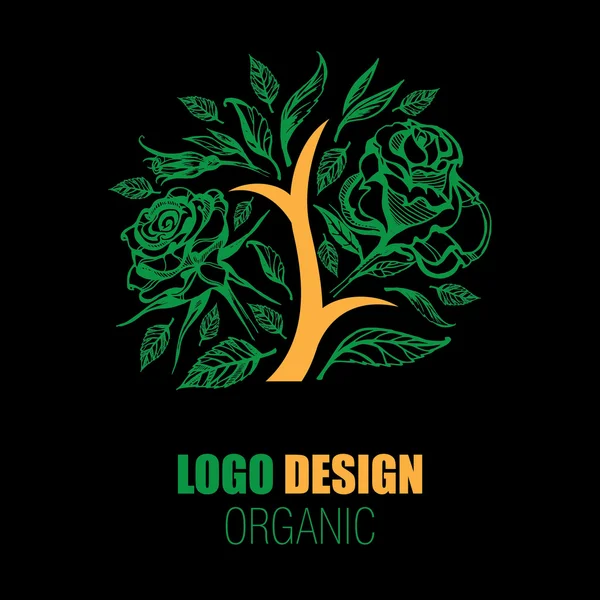 Logotipos naturales orgánicos — Archivo Imágenes Vectoriales