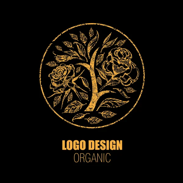 Logotipo natural orgánico — Vector de stock