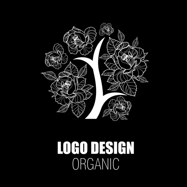 Logotipos naturales orgánicos — Vector de stock