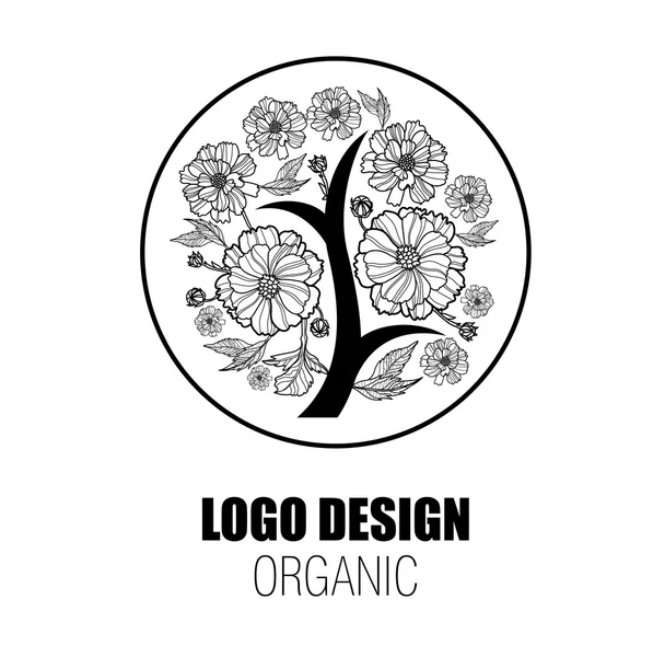 Органические природные логотипы — стоковый вектор