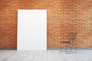 boş resim ve sandalye ile oda