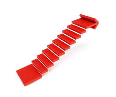 merdivenlerden yukarıya doğru gidiyor