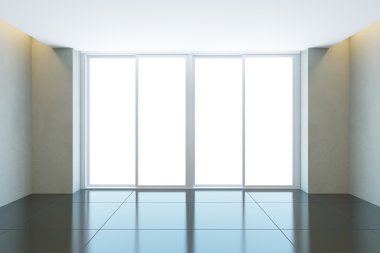 Pencereli boş ofis odası