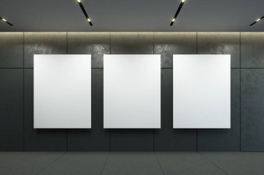 Duvardaki boş resim çerçevesi, 3D görüntüleme