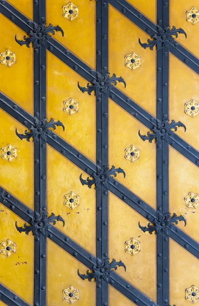 Motif de fer sur l'ancienne porte — Photo