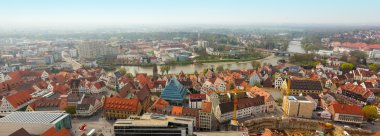 ulm munster'ın panoramik görünümünden kilise, Almanya