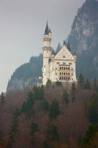 Schloss Neuschwanstein in den bayerischen Alpen — Stockfoto