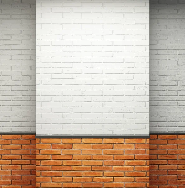 Empty room with brick walls — Stock Photo, Image