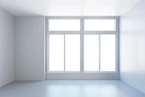 Chambre blanche vide avec fenêtre — Photo