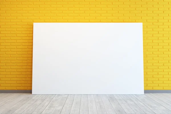 Gele kamer met lege figuur — Stockfoto