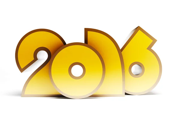 Neues jahr 2016, 3d render — Stockfoto