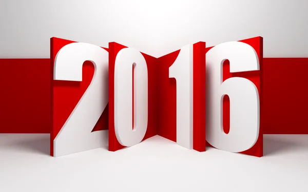 Új év 2016, 3d render — Stock Fotó