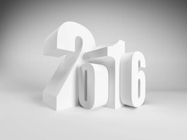 Ano novo 2016, 3d render — Fotografia de Stock