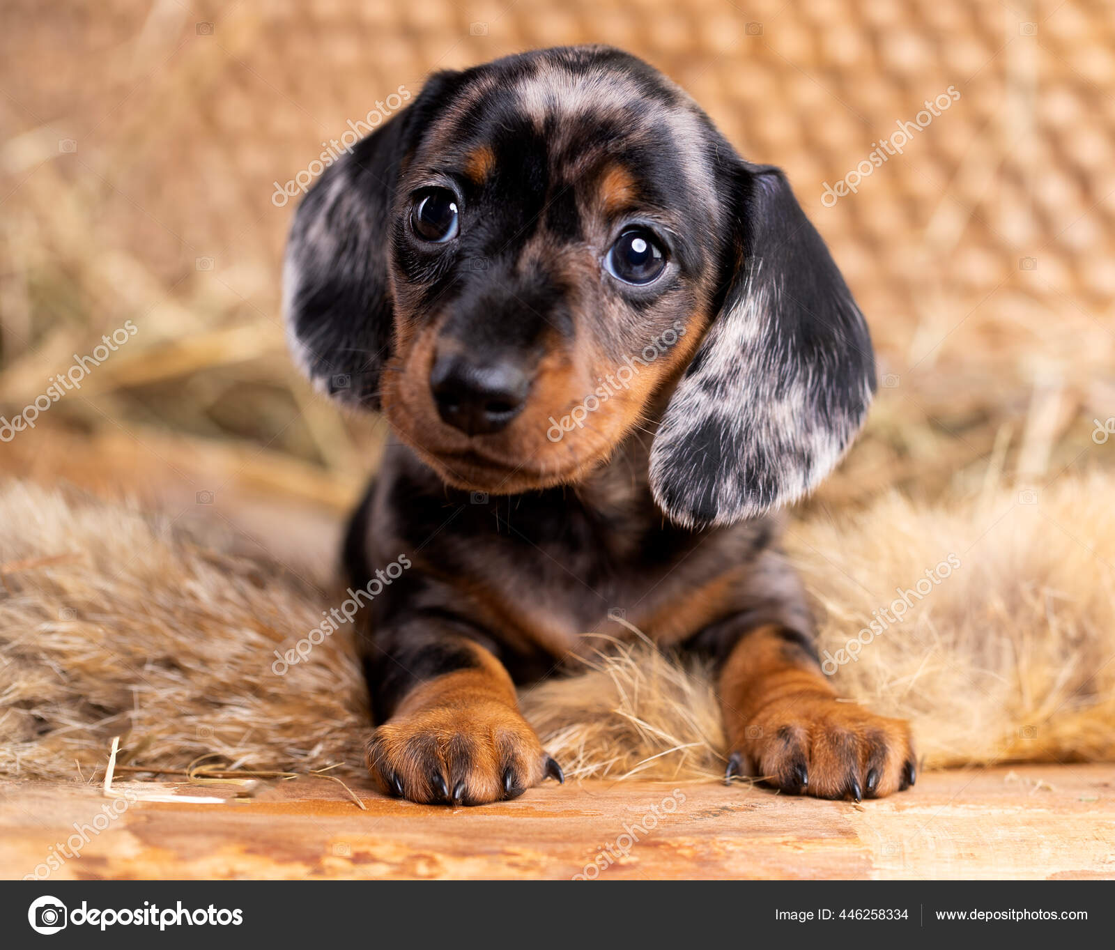 ダックスフンド犬 子犬黒タンMrrle色 — ストック写真 © Lilun_Li ダックスフンド犬 子犬黒タンMrrle色 — ストック写真 © Lilun_Li