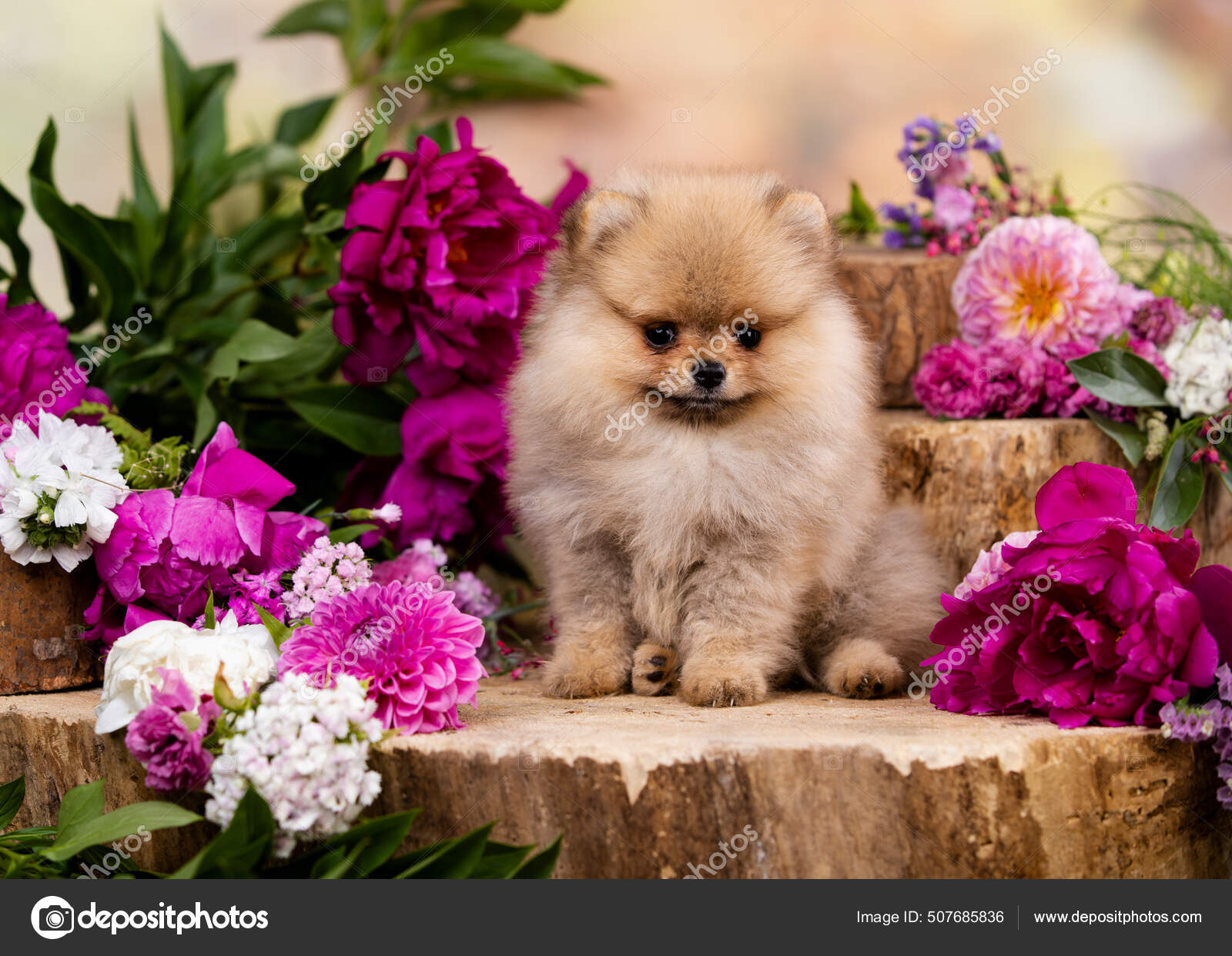 Lavender Parti Colored Pomeranians Red Pomeranian Spitz Blooming