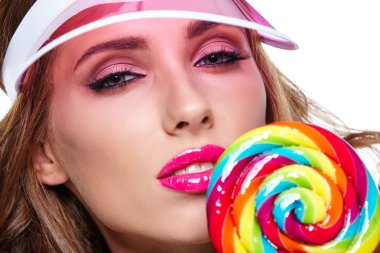 lolipop yemek güzel kadın