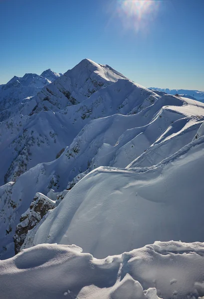Χειμώνα βουνά Πανόραμα — Φωτογραφία Αρχείου