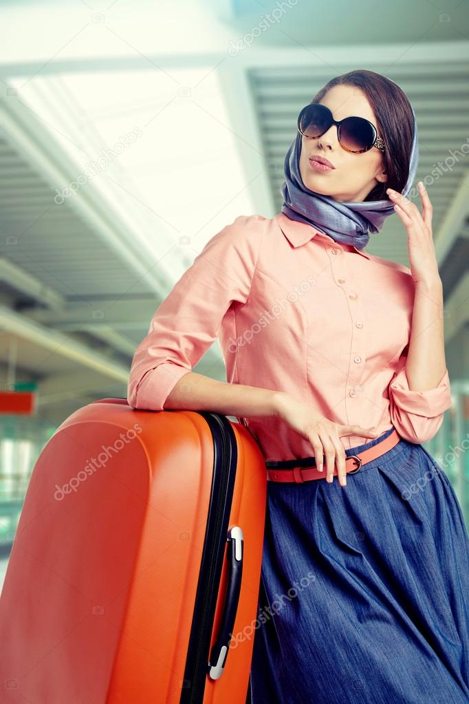 woman passenger at airport