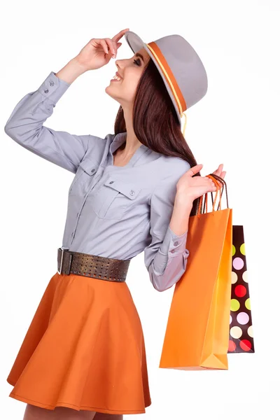 Mujer con bolsas de compras —  Fotos de Stock