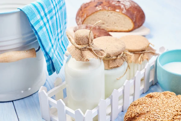 Dairy products on table — Stock Photo, Image