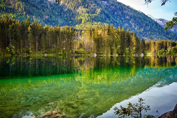 Hermosas montañas y lago — Foto de Stock