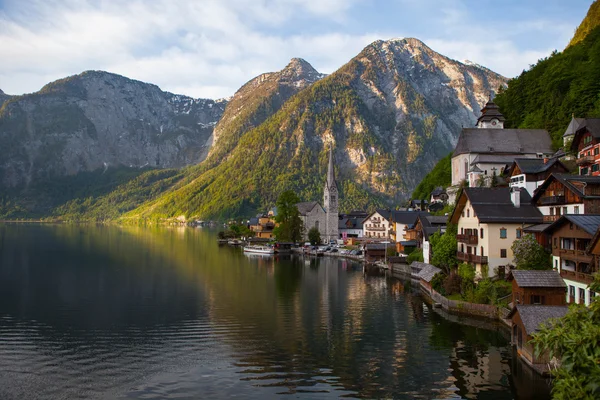 Scenic view mountains village — Stock Photo, Image