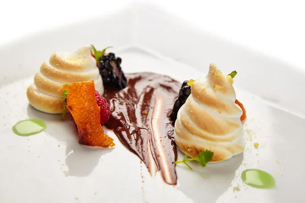 Sweet dessert on plate — Stock Photo, Image