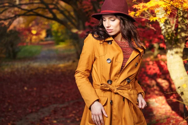 Portret van een herfst vrouw — Stockfoto