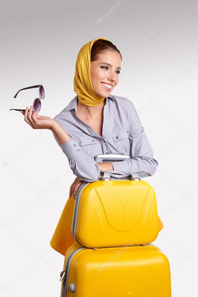 Woman preparing for travel