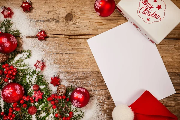 Uma Carta Papai Noel Presentes Natal — Fotografia de Stock