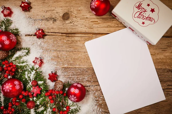 Uma Carta Papai Noel Presentes Natal — Fotografia de Stock