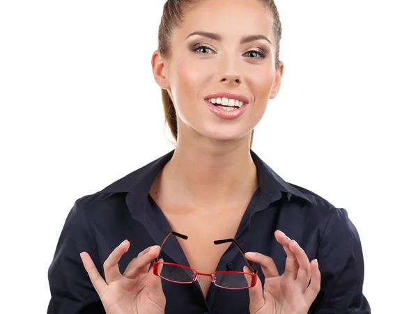 Mujer de negocios en gafas — Foto de Stock