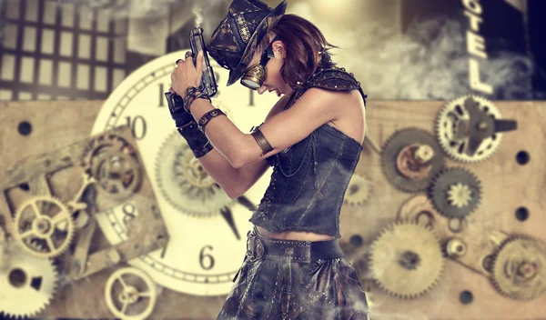 Steampunk Donna — Foto Stock