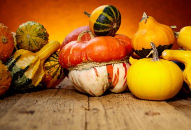 kabaklar ve squashes ahşap tablo