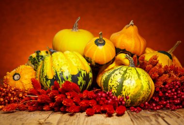 kabaklar ve squashes ahşap tablo