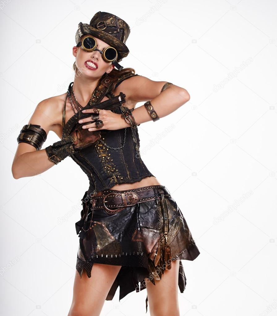 Steampunk fashion woman