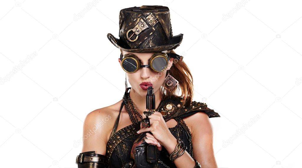 Steampunk fashion woman