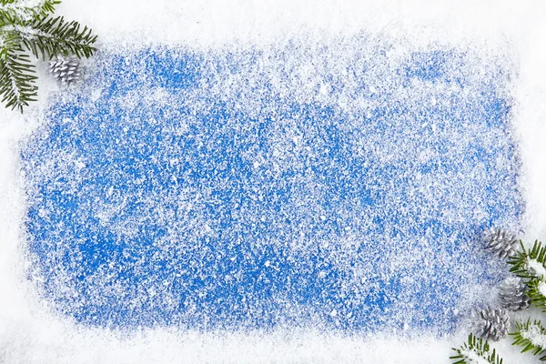 Blue winter border background — Stock Photo, Image