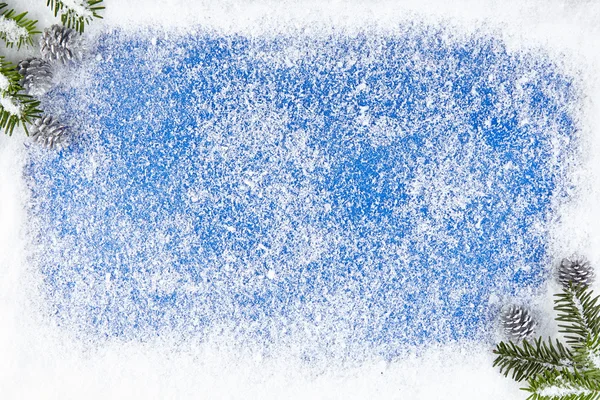 Blue winter border background — Stock Photo, Image