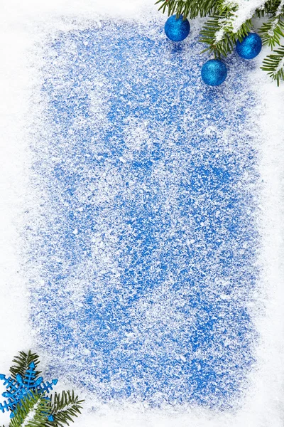 Blue winter border background — Stock Photo, Image