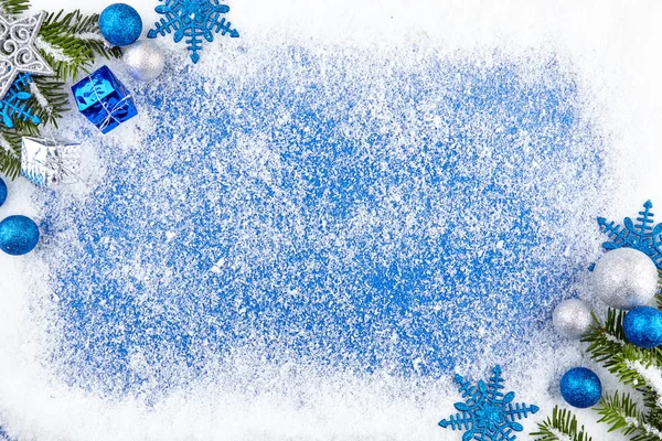 Синій зимовий прикордонний фон — стокове фото