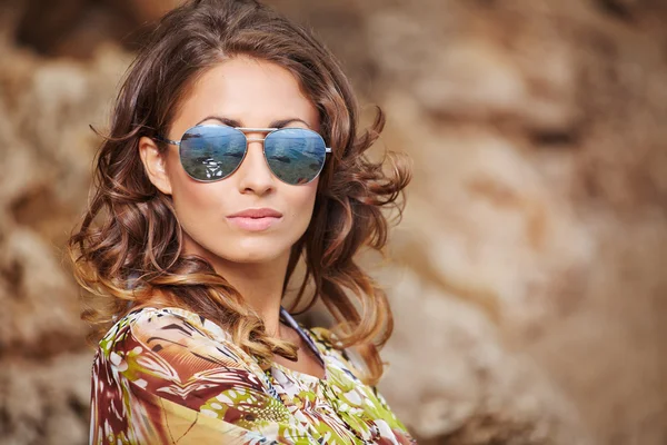 Beautiful woman on the beach. Royalty Free Stock Photos